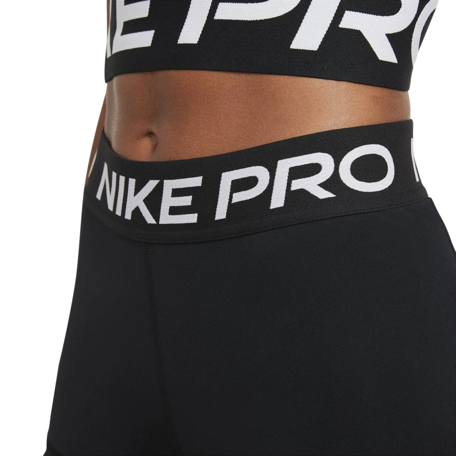 Nike Pro 3" Korte Broek Dames - Zwart/wit CZ9857-010 3 Nike Pro 3" Korte Broek Dames - Zwart/wit CZ9857-010 - Afbeelding 2