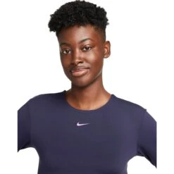 Nike Pro Dri-FIT Cropped Shirt Met Lange Mouwen Dames - Purple Ink/purple Cosmos/rush FB5233-555 -Fitness-Mode Winkel nike pro dri fit crop longsleeve purple ink purple cosmos rush fb5233 555 4 1533384