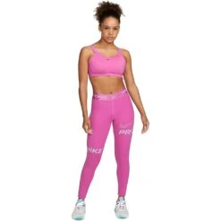 Nike Pro Dri-FIT Graphic Training Leggings Dames - Active Fuchsia/ocean Bliss DX0080-623 -Fitness-Mode Winkel nike pro dri fit graphic womens mid rise tights active fuchsia ocean bliss dx0080 623 1 1423394