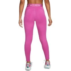 Nike Pro Dri-FIT Graphic Training Leggings Dames - Active Fuchsia/ocean Bliss DX0080-623 -Fitness-Mode Winkel nike pro dri fit graphic womens mid rise tights active fuchsia ocean bliss dx0080 623 6 1423389