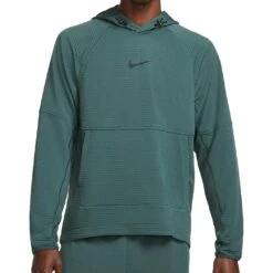 Nike Pro Dri-FIT Fleece Fitness Hoodie Heren - Faded Spruce/black DV9821-309