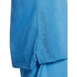 Nike Pro Dri-Fit T-Shirt Heren - Lite Photo Blue/black DQ4866-435 -Fitness-Mode Winkel nike pro dri fit mens short sleeve shirt lite photo blue black dq4866 435 2 1300158