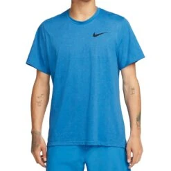 Nike Pro Dri-Fit T-Shirt Heren - Lite Photo Blue/black DQ4866-435
