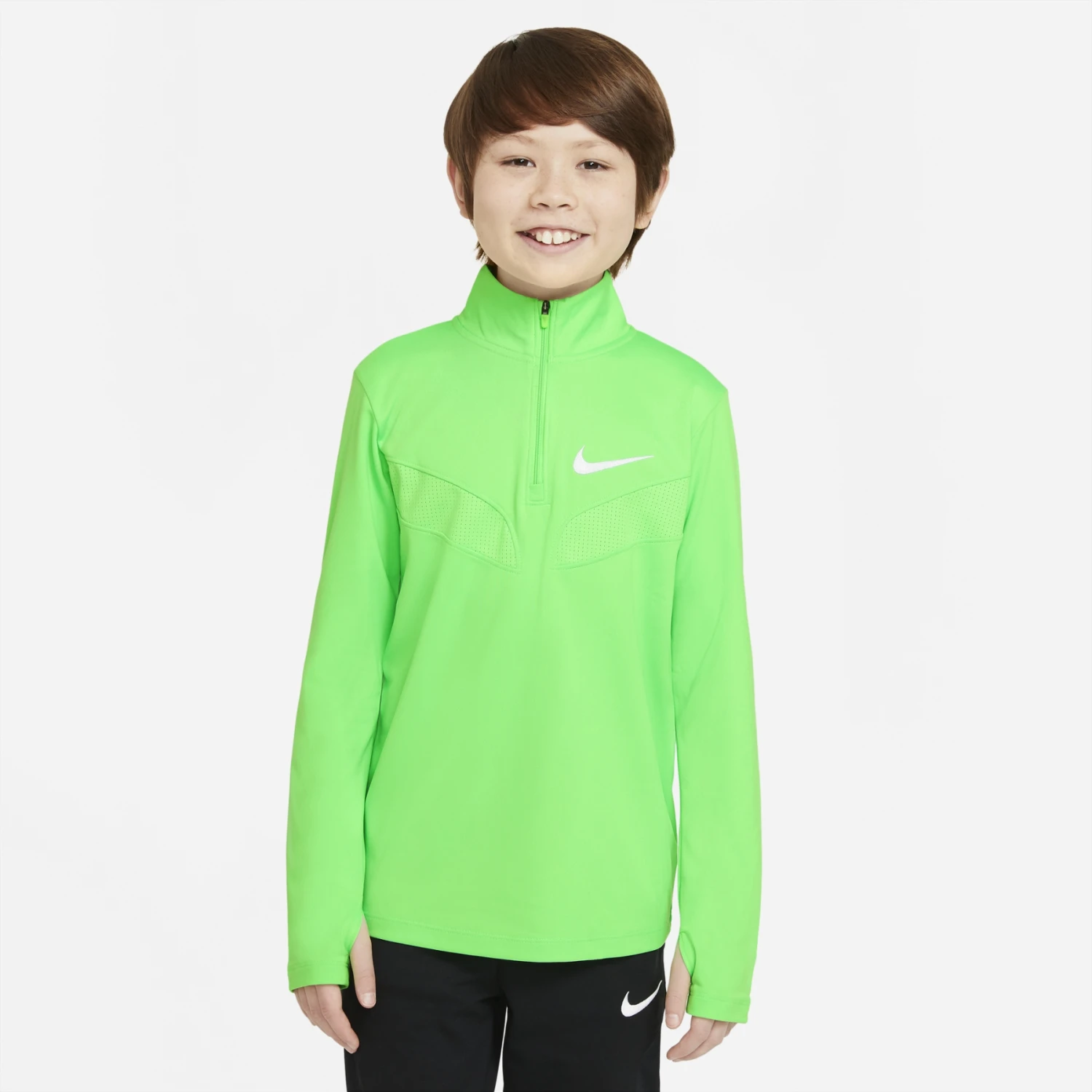 Nike Sport Shirt Met Lange Mouwen Kinderen - Green Strike/green Strike/white DA0557-398 6 Nike Sport Shirt Met Lange Mouwen Kinderen - Green Strike/green Strike/white DA0557-398 - Afbeelding 4