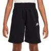 Nike Sportswear Club Fleece Korte Broek Kinderen - Zwart/wit FD3015-010 -Fitness-Mode Winkel nike sportswear club fleece kids shorts black white fd3015 010 1 1523467