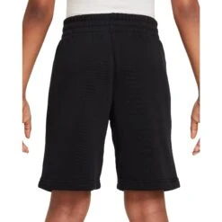 Nike Sportswear Club Fleece Korte Broek Kinderen - Zwart/wit FD3015-010 -Fitness-Mode Winkel nike sportswear club fleece kids shorts black white fd3015 010 5 1523451