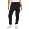 Nike Sportswear Club Fleece Broek Dames - Zwart/wit DQ5191-010 -Fitness-Mode Winkel nike sportswear club fleece womens mid rise pants black white dq5191 010 1 1415028
