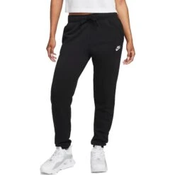 Nike Sportswear Club Fleece Broek Dames - Zwart/wit DQ5191-010