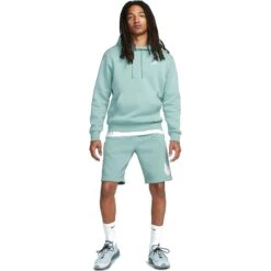 Nike Sportswear Club Graphic Korte Broek Heren - Mineral/white/white BV2721-309 -Fitness-Mode Winkel nike sportswear club mens graphic shorts mineral white white bv2721 309 3 1523702