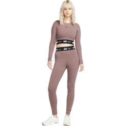 Nike Sportswear Club Legging Dames - Plum Eclipse/black DM4651-291 -Fitness-Mode Winkel nike sportswear club womens high waisted leggings plum eclipse black dm4651 291 3 1415020