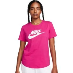 Nike Sportswear Essentials Logo T-Shirt Dames - Fireberry DX7906-615