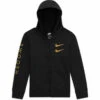 Nike Sportswear Swoosh Jas Met Capuchon Kinderen - Black/black/metallic Gold DC3453-010 -Fitness-Mode Winkel nike sportswear swoosh big kids full zip hoodie black black ember glow cu9206 011 2 870027 918271