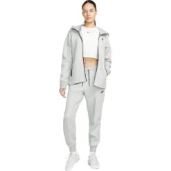 Nike Sportswear Tech Fleece Broek Voor Dames - Dark Grey Heather/black FB8330-063 -Fitness-Mode Winkel nike sportswear tech fleece windrunner womens full zip hoodie dark grey heather black fb8338 063 2 1540272