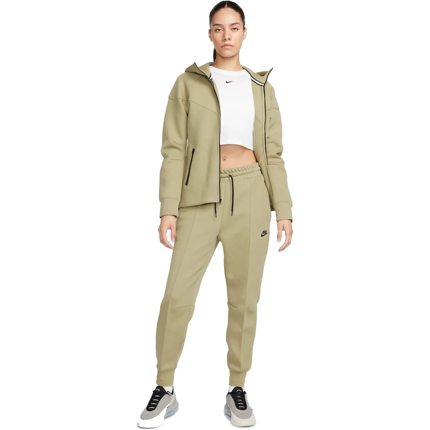 Nike Sportswear Tech Fleece Broek Voor Dames - Neutral Olive/black FB8330-276 5 Nike Sportswear Tech Fleece Broek Voor Dames - Neutral Olive/black FB8330-276 - Afbeelding 3