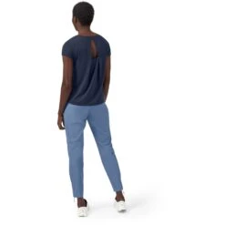 On Running On Active-T Breathe Dames T-Shirt - Navy -Fitness-Mode Winkel on active t breathe women running shirt navy 4 948866