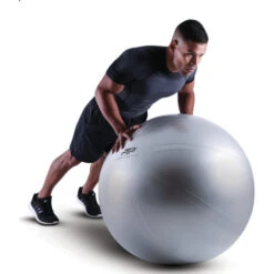 PTP Coreball 75cm Pilates Bal & Luchtpomp - Steel Grey -Fitness-Mode Winkel ptp coreball steel 75 02 845312