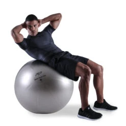 PTP Coreball 75cm Pilates Bal & Luchtpomp - Steel Grey -Fitness-Mode Winkel ptp coreball steel 75 03 845313