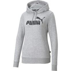 Puma Essentials Logo Hoodie Dames - Light Gray Heather