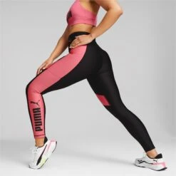 Puma Fit Eversculpt 7/8 Tight Dames - Puma Black-Sunset Pink -Fitness-Mode Winkel puma fit eversculpt womens 7 8 tights puma black sunset pink 3 1332184