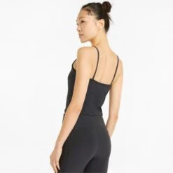 Puma Studio Foundation Ruched Tanktop Dames - Puma Black -Fitness-Mode Winkel puma studio foundation ruched womens tank puma black 4 1235420