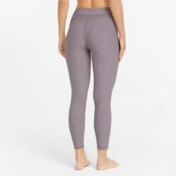 Puma Studio Mesh Inset High Waist 7/8 Tight Dames - Quail Heather -Fitness-Mode Winkel puma studio mesh inset high waist 7 8 womens training leggings quail heather 4 1220118