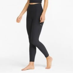 Puma Yogini Luxe High Waist 7/8 Tight Dames - Puma Black -Fitness-Mode Winkel puma yogini luxe high waist 7 8 womens training leggings puma black 3 1233746