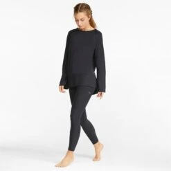 Puma Yogini Luxe High Waist 7/8 Tight Dames - Puma Black -Fitness-Mode Winkel puma yogini luxe high waist 7 8 womens training leggings puma black 5 1233748