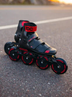 K2 MOD 110 - Speed / Marathon Inline Skates - Black - Red -Fitness-Mode Winkel redline mood 1467045