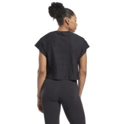 Reebok Perforated Tee Women's - Black -Fitness-Mode Winkel reebok perforated tee womens black 3 1367070