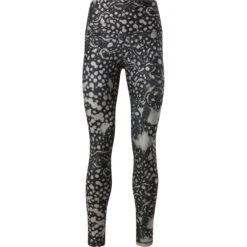 Reebok Studio Lux Bold High Rise 2.0 Modern Safari Print Women's Tights - Night Black