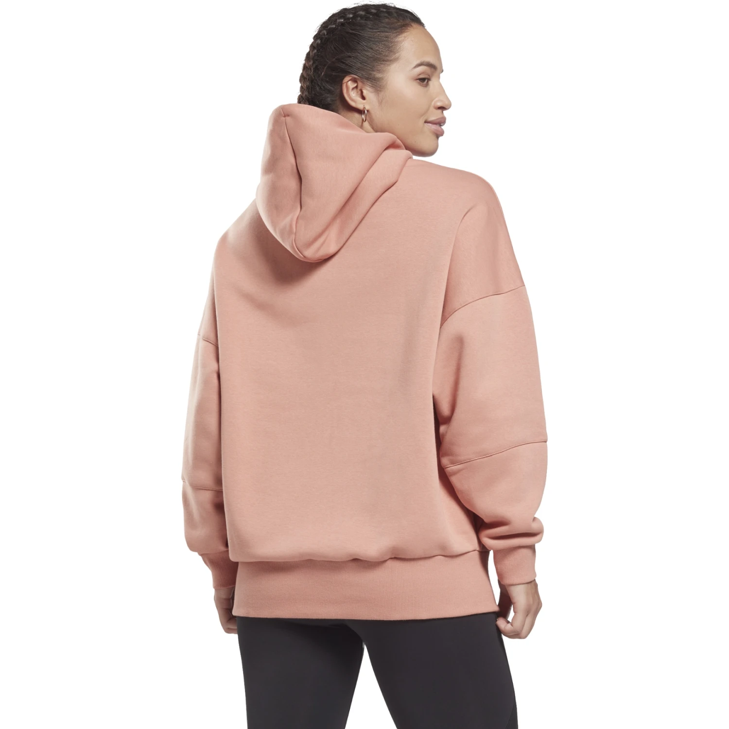 Reebok Studio Lux Women's Oversized Hoodie Pullover - Canyon Coral 7 Reebok Studio Lux Women's Oversized Hoodie Pullover - Canyon Coral - Afbeelding 5