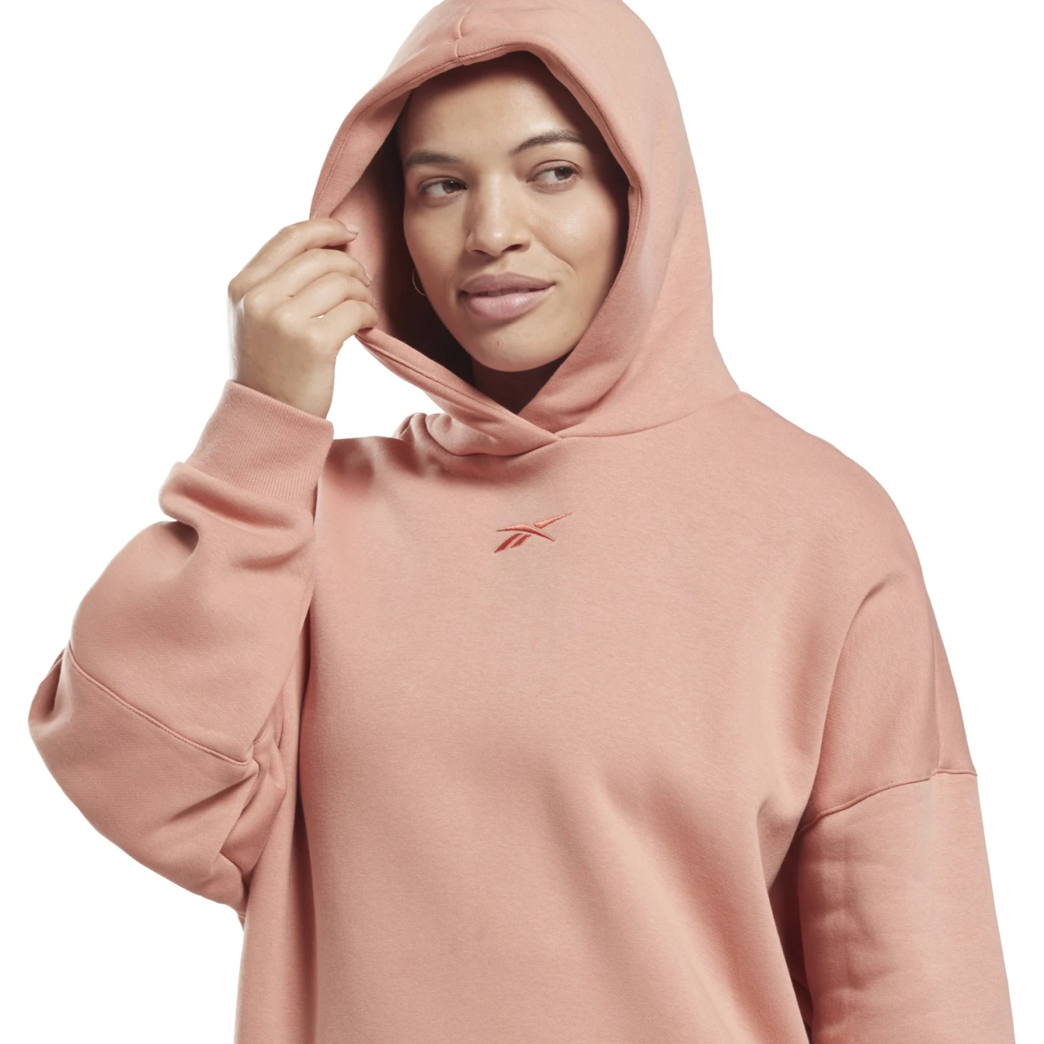 Reebok Studio Lux Women's Oversized Hoodie Pullover - Canyon Coral 8 Reebok Studio Lux Women's Oversized Hoodie Pullover - Canyon Coral - Afbeelding 6