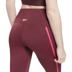 Reebok Studio Taped Leggings Women's Tight - Maroon -Fitness-Mode Winkel reebok studio taped leggings women tight maroon 3 1008892