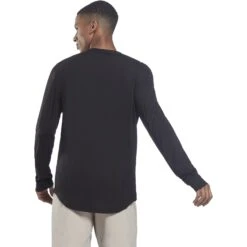 Reebok TS ACTIVCHILL Dreamblend Long Sleeve Shirt - Black -Fitness-Mode Winkel reebok ts activchill dreamblend long sleeve shirt black 3 1367140