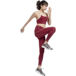 Reebok Workout Ready Big Logo Women's Tights - Punch Berry -Fitness-Mode Winkel reebok workout ready big logo women tights punch berry 5 1007147