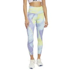 Reebok Workout Ready Printed Women Leggings - Hyper Purple GI6968 -Fitness-Mode Winkel reebok workout ready printed damen leggings hyper purple gi6968 5 939008
