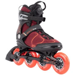K2 ALEXIS 90 BOA - Women Fitness Inline Skates - 2022 - Burgandy - Orange -Fitness-Mode Winkel s22 k2skate alexis90 boa 02 1253413