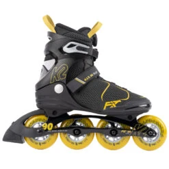 K2 F.I.T. 90 BOA - Heren Fitness Inline Skates - Grey - Mustard