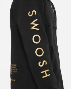 Nike Sportswear Swoosh Jas Met Capuchon Kinderen - Black/black/metallic Gold DC3453-010 -Fitness-Mode Winkel sportswear swoosh hoodie mit durchgehendem reissverschluss fur altere 5n 918273