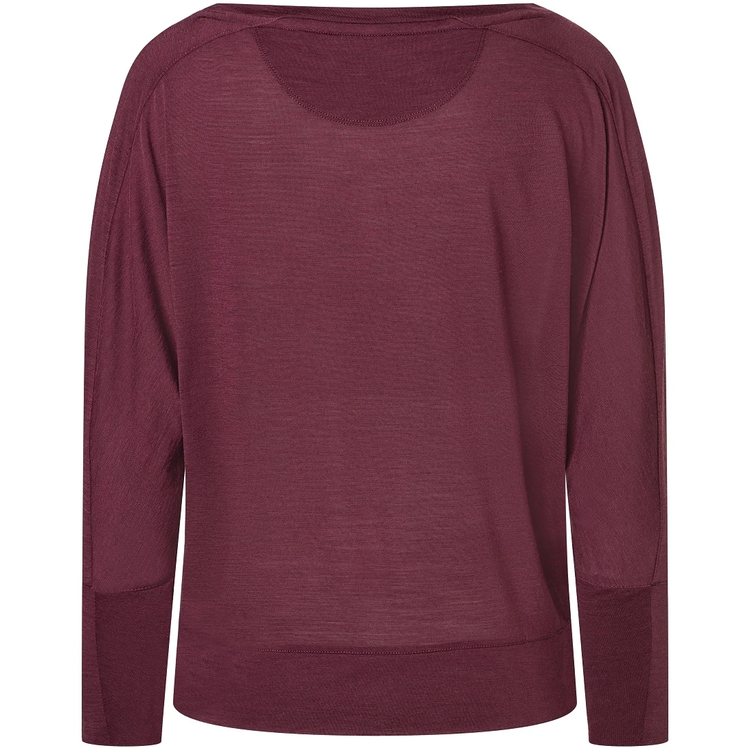 SUPER.NATURAL Kula Top Dames Shirt Met Lange Mouwen - Wine Tasting 4 SUPER.NATURAL Kula Top Dames Shirt Met Lange Mouwen - Wine Tasting - Afbeelding 2