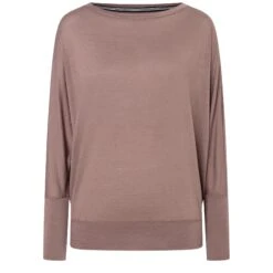 SUPER.NATURAL Kula Top Dames Shirt Met Lange Mouwen - Peppercorn