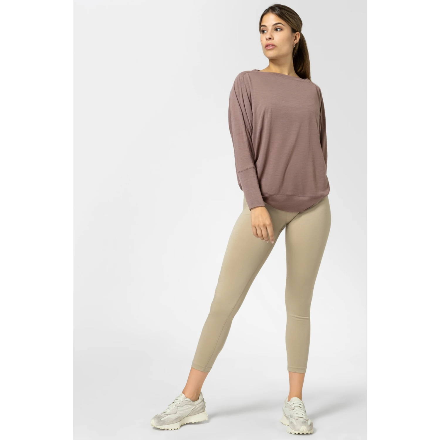 SUPER.NATURAL Kula Top Dames Shirt Met Lange Mouwen - Peppercorn 5 SUPER.NATURAL Kula Top Dames Shirt Met Lange Mouwen - Peppercorn - Afbeelding 3