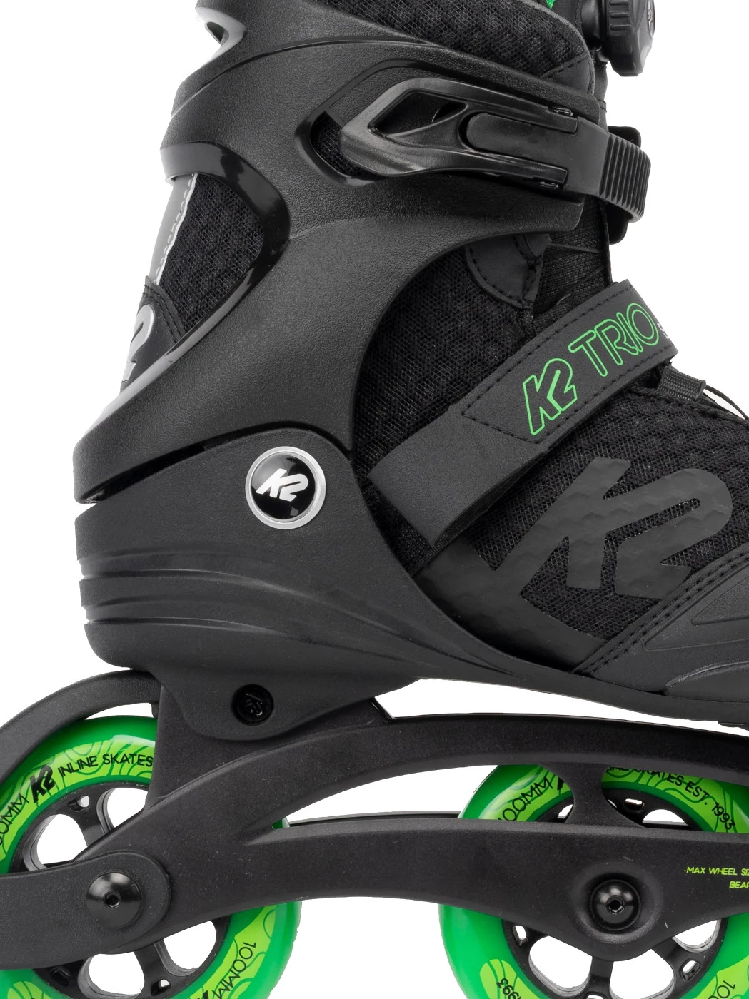 K2 TRIO LT 100 BOA - Urban Inline Skates - Black / Green 6 K2 TRIO LT 100 BOA - Urban Inline Skates - Black / Green - Afbeelding 4