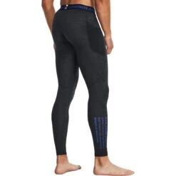 Under Armour ColdGear® Twist Legging Heren - Zwart/Team Royal -Fitness-Mode Winkel under armour mens coldgear twist leggings black team royal 2 1561501