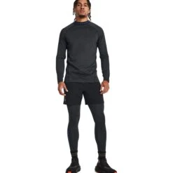 Under Armour ColdGear® Twist Legging Heren - Zwart/Team Royal -Fitness-Mode Winkel under armour mens coldgear twist leggings black team royal 6 1561505