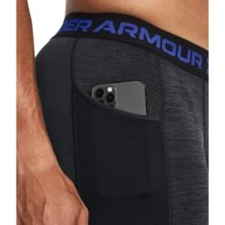 Under Armour ColdGear® Twist Legging Heren - Zwart/Team Royal -Fitness-Mode Winkel under armour mens coldgear twist leggings black team royal 8 1561507