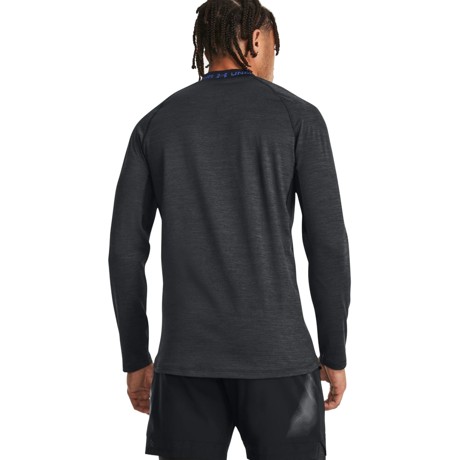 Under Armour ColdGear® Twist Mock Shirt Met Lange Mouwen Heren - Zwart/Team Royal 4 Under Armour ColdGear® Twist Mock Shirt Met Lange Mouwen Heren - Zwart/Team Royal - Afbeelding 2