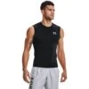 Under Armour HeatGear® Armour Shirt Zonder Mouwen Heren - Zwart/Wit -Fitness-Mode Winkel under armour mens heatgear armour sleeveless black white 3 965439
