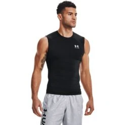 Under Armour HeatGear® Armour Shirt Zonder Mouwen Heren - Zwart/Wit