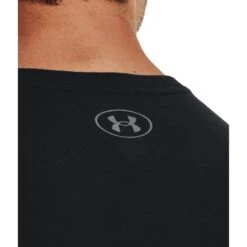 Under Armour UA Big Logo Fill Shirt Met Korte Mouwen Heren - Zwart/Pitch Gray -Fitness-Mode Winkel under armour mens ua big logo fill short sleeve shirt black pitch gray 5 1527412